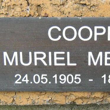 COOPER Muriel Melville 1905-1988