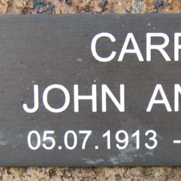 CARRICK John Anthony 1913-1998