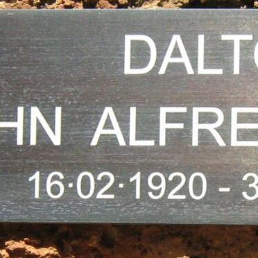 DALTON John Alfred Victor 1920-2004