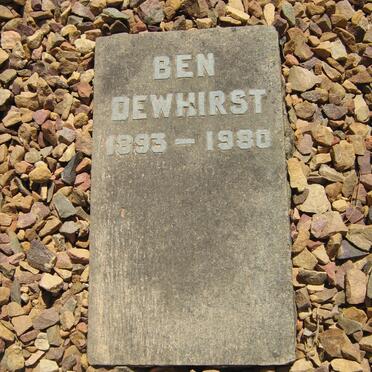 DEWHIRST Ben 1893-1980