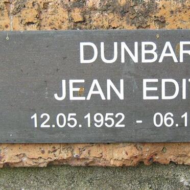 DUNBAR Jean Edith 1952-1989