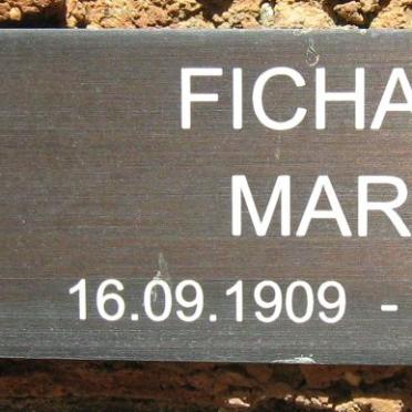 FICHARDT Marian 1909-1954