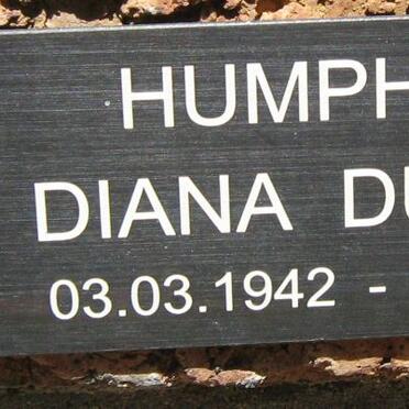 HUMPHRISS Diana nee DU'ROSE  1942-2008