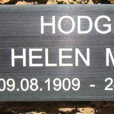 HODGES Helen Mary 1909-1972