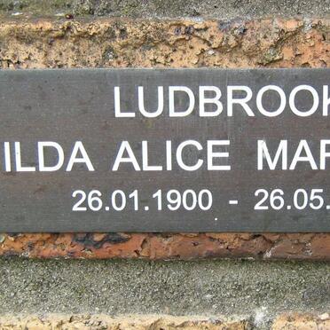 LUDBROOK Hilda Alice Margaret 1900-1991