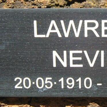 LAWRENCE Neville 1910-2003