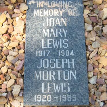 LEWIS Joseph Morton 1920-1989 &amp; Joan Mary 1917-1984