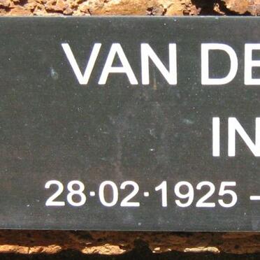 LEY Ina, van der 1925-1978