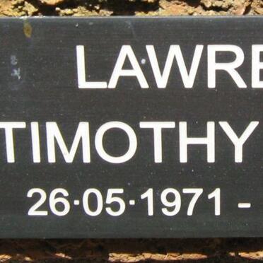 LAWRENCE Timothy Brynn 1971-2000