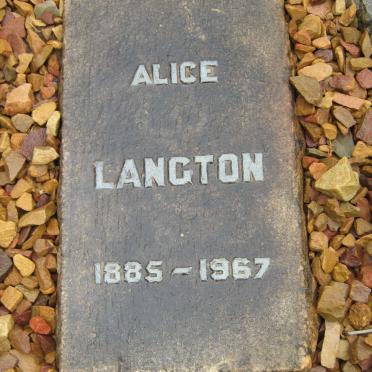 LANGTON Alice 1885-1967