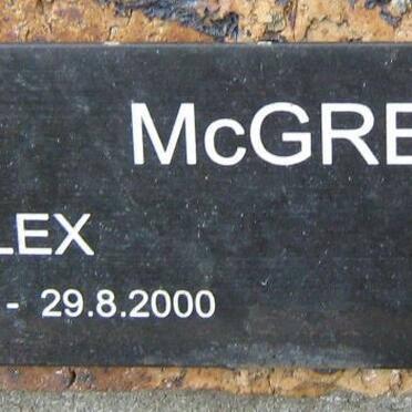 McGREGOR Alex 1910-2000 &amp; Jean Duff 1917-2007