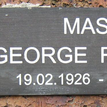 MASEY George Reginald 1926-1997