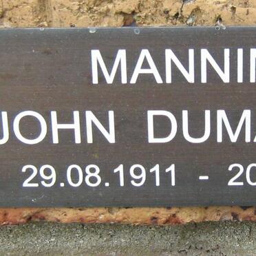 MANNING John Dumaresq 1911-1993