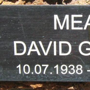 MEARS David George 1938-1988