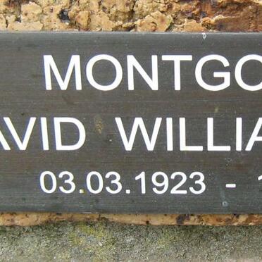 MONTGOMERY David William Aitken 1923-1988