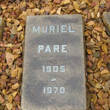 PARE Muriel 1905-1970