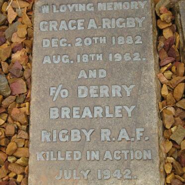RIGBY Grace A. 1882-1962 :: RIGBY Derry Brearley -1942