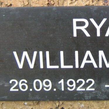 RYAN William John 1922-1998