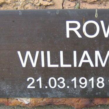 ROWLEY William Alfred 1918-1999