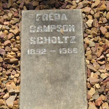 SCHOLTZ Freda Sampson 1892-1986