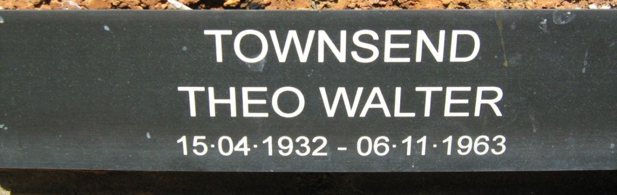 TOWNSEND Theo Walter 1932-1963