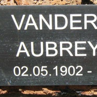 VANDERPLANK Aubrey Leon 1902-1987