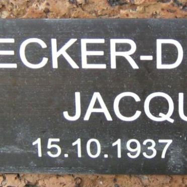 VILLIERS Jacqueline, de, BECKER 1937-1997