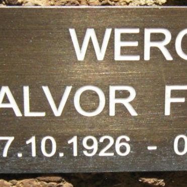 WERGE Halvor Findlay 1926-2007