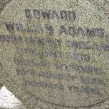 ADAMS Edward William  1869-1933