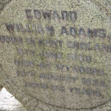 ADAMS Edward William  1869-1933