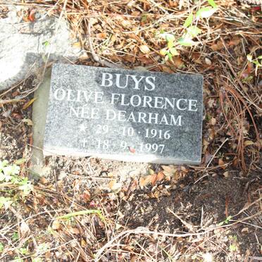 BUYS Olive Florence nee DEARHAM 1916-1997