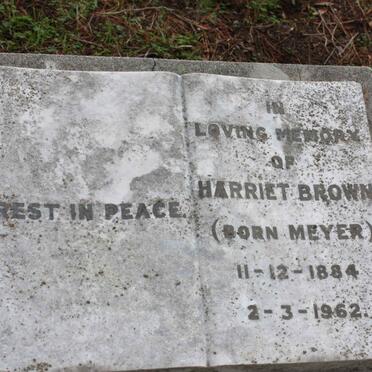 BROWN Harriet nee MEYER 1884-1962