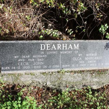 DEARHAM Cecil John 1900-1986 &amp; Olga Margaret SMITH 1907-1995