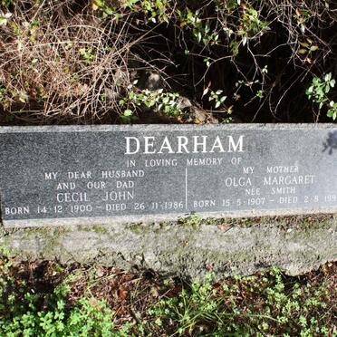 DEARHAM Cecil John 1900-1986 &amp; Olga Margaret SMITH 1907-1995