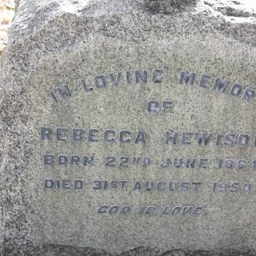 HEWISON Rebecca 1864-1950