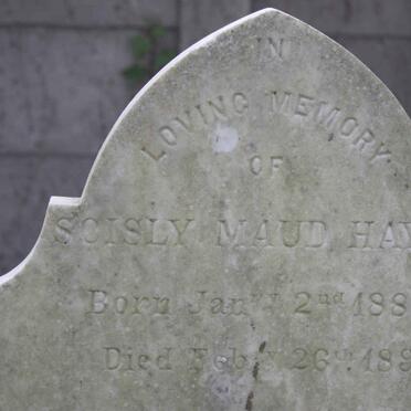HAYES Scisly Maud 1884-1891
