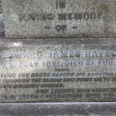 HAYES Edward James 1881-1924 