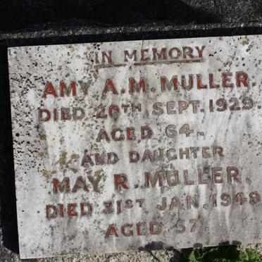 MULLER Amy A.M. -1929 :: MULLER May R. -1949