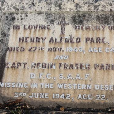 PARE Henry Alfred -1943 :: PARE Robin Fraser -1942