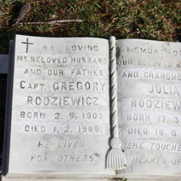 RODZIEWICZ Gregory  1903-1969 &amp; Julia 1910-1997
