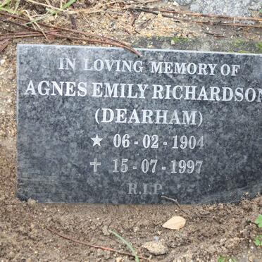 RICHARDSON Agnes Emily nee DEARHAM 1904-1997