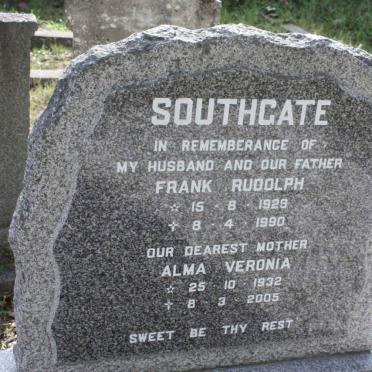 SOUTHGATE Frank Rudolph 1929-1990 &amp; Alma Veronia 1932-2005