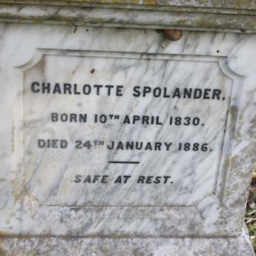 SPOLANDER Charlotte 1830-1886