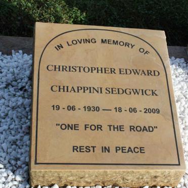 SEDGWICK Christopher Edward Chiappini 1930-2009