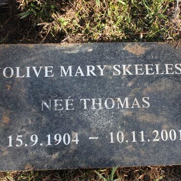 SKEELES Olive Mary nee THOMAS 1904-2001