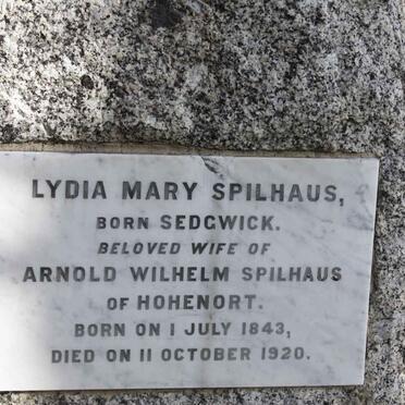 SPILHAUS Lydia Mary nee SEDGWICK 1843-1920