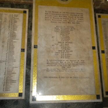 Western Cape, CAPE TOWN, City Centre, City Hall, Darling Street, War Memorials