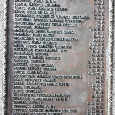 6. SATS Memorial plaque - Surnames K-W