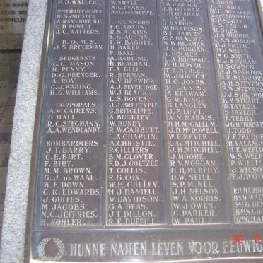 4. Memorial: SA Heavy Artillery members 1914-1918 