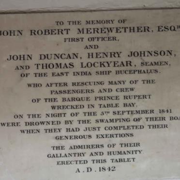 MEREWETHER John Robert -1841 :: DUNCAN John -1841 :: JOHNSON Henry -1841 :: LOCKYEAR Thomas -1841